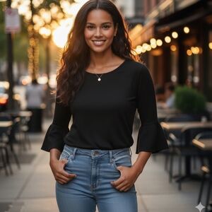 Les Amis Blue Long Sleeve